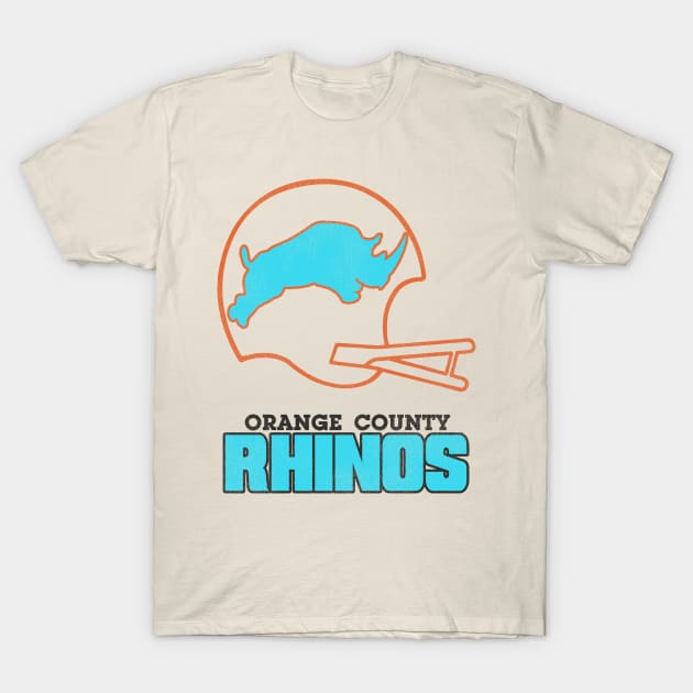 Defunct Orange County Rhinos Football Team T-Shirt by Defunctland